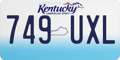 KY license plate 749UXL