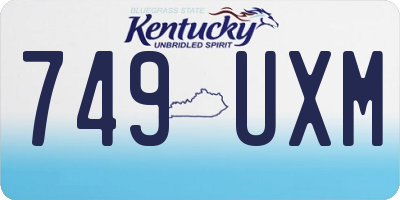 KY license plate 749UXM