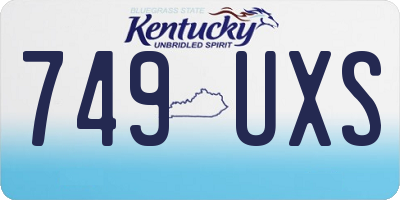 KY license plate 749UXS