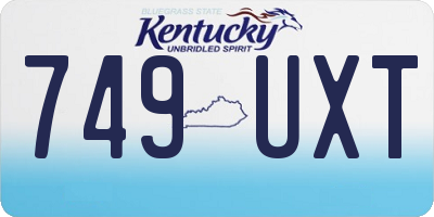 KY license plate 749UXT