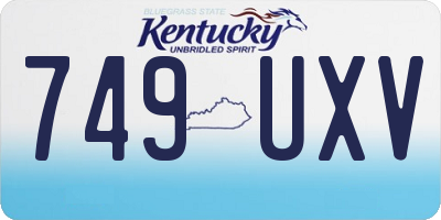 KY license plate 749UXV