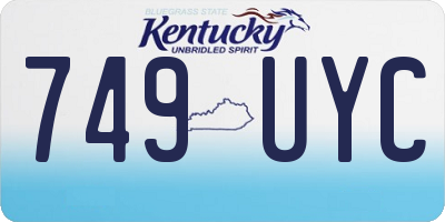 KY license plate 749UYC