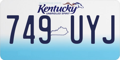 KY license plate 749UYJ
