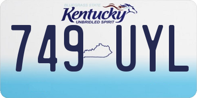 KY license plate 749UYL