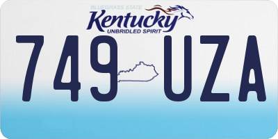 KY license plate 749UZA