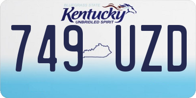 KY license plate 749UZD