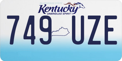 KY license plate 749UZE