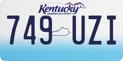 KY license plate 749UZI