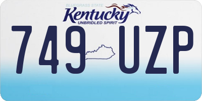 KY license plate 749UZP