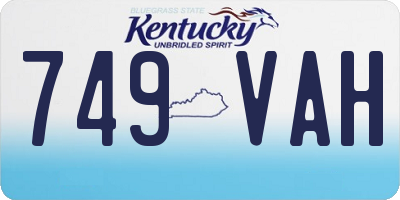 KY license plate 749VAH