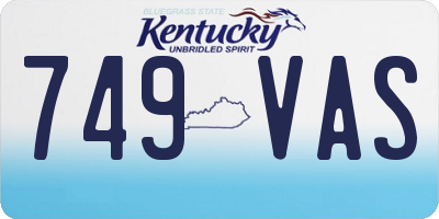 KY license plate 749VAS