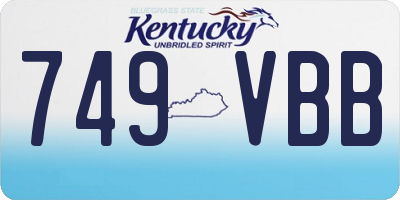 KY license plate 749VBB