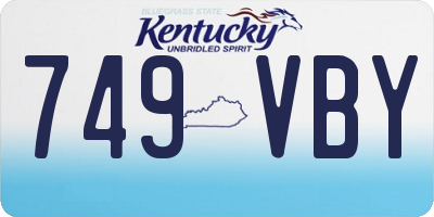 KY license plate 749VBY