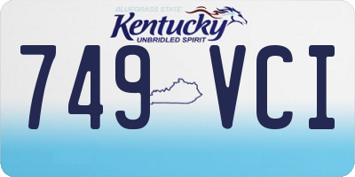 KY license plate 749VCI