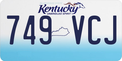 KY license plate 749VCJ