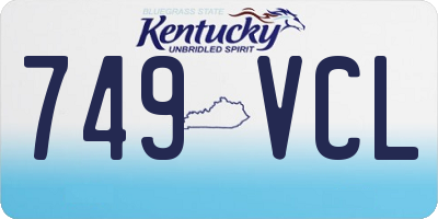 KY license plate 749VCL
