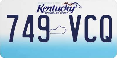 KY license plate 749VCQ