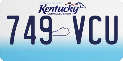 KY license plate 749VCU