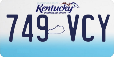 KY license plate 749VCY