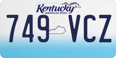 KY license plate 749VCZ