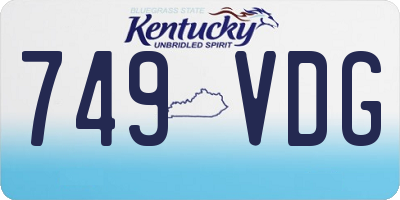 KY license plate 749VDG