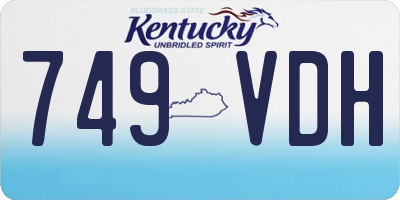 KY license plate 749VDH