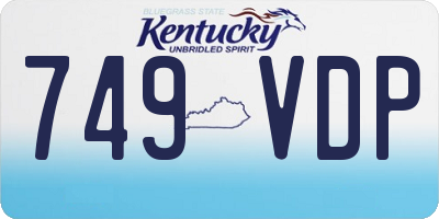 KY license plate 749VDP