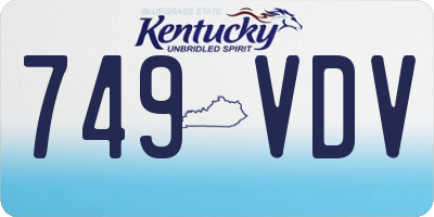 KY license plate 749VDV