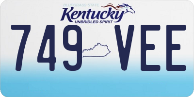 KY license plate 749VEE