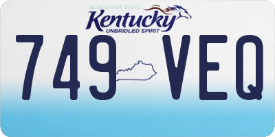 KY license plate 749VEQ