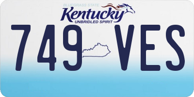 KY license plate 749VES