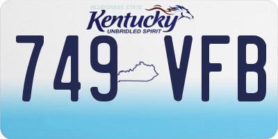 KY license plate 749VFB