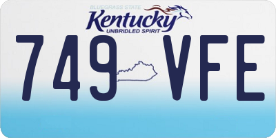 KY license plate 749VFE