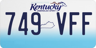 KY license plate 749VFF