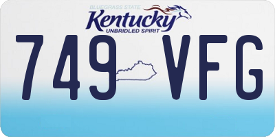 KY license plate 749VFG