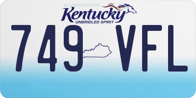 KY license plate 749VFL