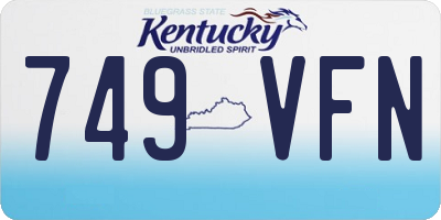 KY license plate 749VFN