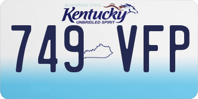 KY license plate 749VFP