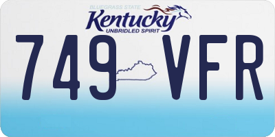 KY license plate 749VFR