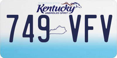 KY license plate 749VFV