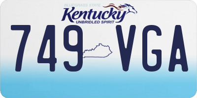 KY license plate 749VGA