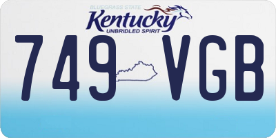 KY license plate 749VGB