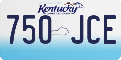 KY license plate 750JCE