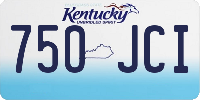 KY license plate 750JCI