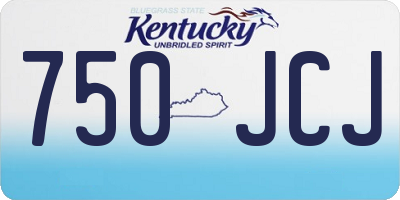 KY license plate 750JCJ