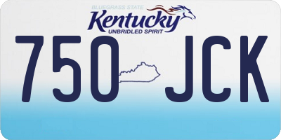 KY license plate 750JCK