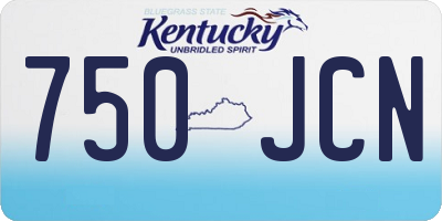 KY license plate 750JCN