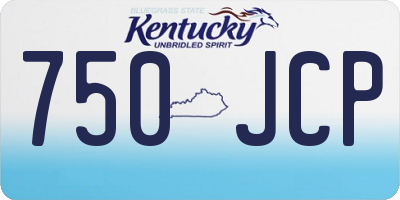 KY license plate 750JCP