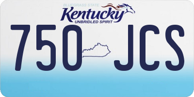 KY license plate 750JCS