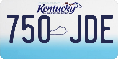 KY license plate 750JDE
